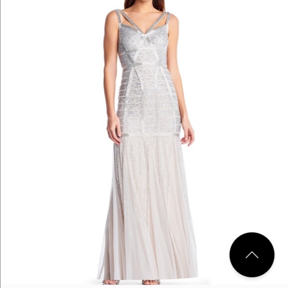 Adrianna Papell Beaded Evening Gown